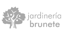 Logo tono gris Jardinería Brunete
